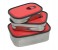 Rectangular Food Container Set of 3 31874 Silver and Red 1 in OMAN
