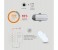 Finger Tip 10,000mAh Universal 4 Magnetic Charging Pack with Power Station Base, Micro Type C and Lightning Magnetic Connectors White 15 in OMAN