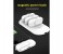 Finger Tip 10,000mAh Universal 4 Magnetic Charging Pack with Power Station Base, Micro Type C and Lightning Magnetic Connectors White 4 in OMAN