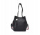 Set of 3 Lychee Pattern Bucket Bag - Black 2 in UAE