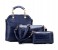 3 Pieces PU Leather Crocodile Pattern Handbags Set for Women - Blue 1 in OMAN