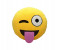Cotton Plush Smiley Pillow - Yellow 1 in KSA