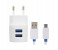 Vidvie PLE-201 2.1A 2 Pin Adapter with Micro Cable for Smartphone - 1 Meter, White 1 in UAE