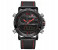Naviforce 9134 Men Analog-Digital Leather Starp Watch - Red 1 in UAE
