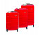 Traveller TR-1017 20-inch Abs with PU Lining 4 Wheel Trolley Bag Set - Red, 3 Pieces 1 in UAE