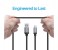 Promate UniLink-CAF USB-C to USB 3.0 Type-A Data and Charging Cable - Grey 7 in UAE