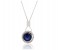 Stainless Steel Blue Stone Necklace 33046 Silver 1 in UAE