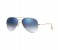 Ray-Ban 0RB3025-001/3F58 Pilot Gold Frame & Light Blue Gradient Mirrored Sunglasses for Women 1 in OMAN