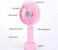Portable Mini Air Conditioner Rechargeable USB Fan Water Spray - Pink 2 in UAE