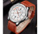 Curren 8211 Casual Double Scale Quartz Watch For Men Brown and White 3 in UAE