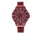 Sphere 360 Rotation Womens Magnetic Stainless Steel Mesh Strap Watch - Maroon 1 in UAE