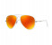 Ray-Ban RB4211-646/6Q-56 Pilot Clear Frame & Red Mirrored Sunglasses for Women 1 in OMAN