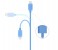 Promate LinkMate-LT USB Data & Charge Cable with Lightning Connector - Blue 3 in KSA