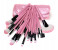 Professional Makeup Brush Cosmetic 24 Brushes Kit Set with Bag - Pink 2 in UAE