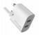 Promate Binal-UK 2.4A Ultra Compact Dual USB Port Wall Charger - White 1 in UAE