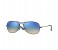 Ray-Ban 0RB3362 002/40 Aviator Black Frame & Blue Gradient Flash Mirrored Sunglasses for Unisex 2 in UAE