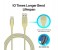Promate Cable-LTF Heavy Duty Mesh Armored USB Lightning Charge Cable - Gold 8 in UAE