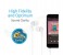 Promate Earmate-IS Premium Bass Stereo Headphones with Inline Microphone, White 5 in UAE