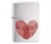 Zippo 29068 Heart Thumbprint Lighter Silver and Red 2 in UAE