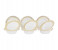 Rosymomen 2374 4-inch Plastic Bowl Set - 10 Pieces, Gold 2 in UAE