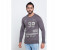 Petro OU10069 Printed Long Sleeve Side Button Sweat Shirt 2XL-Grey 1 in UAE