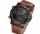 Naviforce 9134 Men Analog-Digital Leather Starp Watch - Brown 4 in UAE
