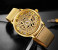 FLLi 18k Gold Plated Machinery Design Watch 2 in UAE