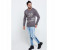 Petro OU10069 Printed Long Sleeve Side Button Sweat Shirt L-Grey 2 in UAE