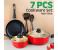 Royalford RF8248 7 Pieces Caliber Non-Stick Cookware Set - Red 2 in UAE