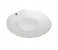 Royalford RF8843 7-inch Opal Ware Shell Golden Rim Dinner Plate - White & Gold 1 in OMAN