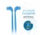 Promate Lacey Flat Trendy Tangle Free Lace Design Headphones with Built-in Microphone, Blue 5 in UAE