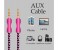 Universality High Hard Quality 3.5 Standard AUX 1.5 M Audio Cable for Car, Laptop and Mobile AC65 Assorted 1 in UAE