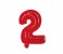 Party Time 2-RE-804086 Number 2 16 Inch Foil Balloon Red 1 in UAE