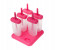 6 Pieces Groovy Pop Mold Popsicle Box Ice Cream Tool - Pink 2 in KSA