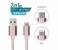 Promate Linkmate-MUL 2 in 1 Heavy Duty Fabric Sync Charge Cable - Rose 6 in UAE