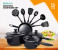 Epsilon EN4692 Nonstick 13 Pc Cookware Set - Black 1 in UAE