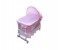 Baby Plus BP6597PINK Baby Crib with Retractable Hood - Pink 1 in UAE