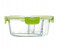 Royalford RF9213 950 ML 3 Compartment Round Food Container - Clear & Green 2 in UAE