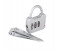 Taqdeer 713B-2 3 Digit Zinc Alloy Resettable Combination Code Locks Password Padlock and a Nail clipper Silver 4 in UAE