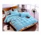 AMH ZB001 6 Pieces High Quality Cotton Double Size Bed Sheet with Quilt Cover & Pillow Case - Sky Blue 1 in OMAN