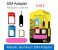 5 in 1 Combo Gift Set for Mobile - Micro USB Data Cable, Foldable Mini Stand and Nano Sim Adapter Kit CGM41 Assorted 1 in OMAN