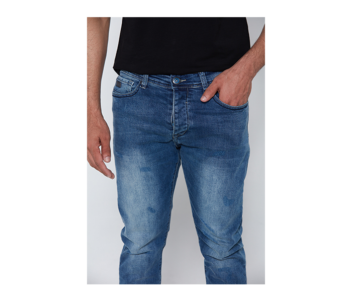 Lynk LY10086 Mid-Rise Slim Fit Strechable Jeans For Men 29 - Blue - Zoom Image 4