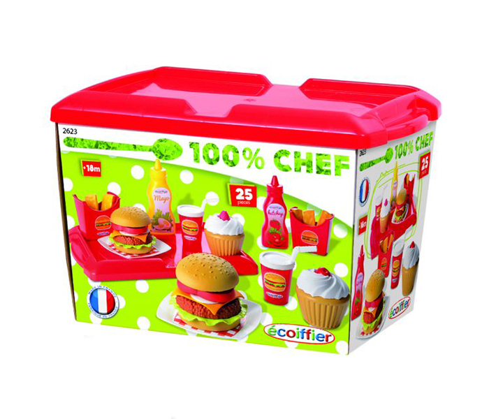 ECOIFFIER 000 2623 25 Pieces Chef Hamburger Set - Zoom Image 1