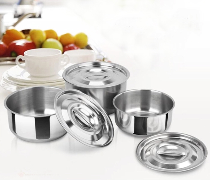 Stainless Steel Pot Set EN4169  - 6 Pcs - Zoom Image