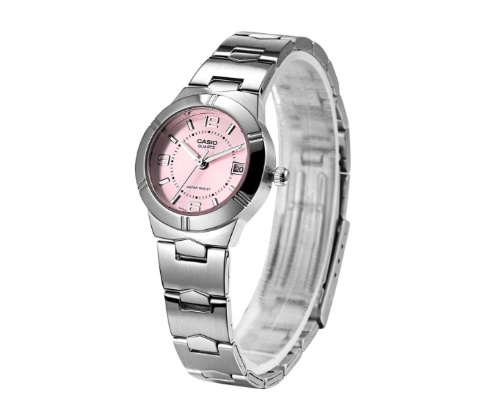 Casio LTP-1241D-4ADF Womens Analog Watch Silver and Pink - Zoom Image 1