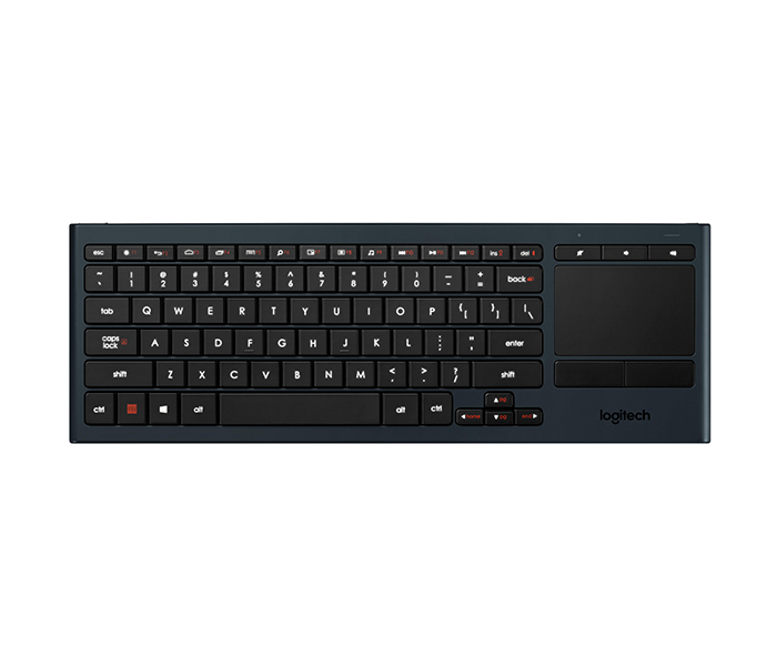 Logitech 920-006093 K830 Wireless Illuminated Wireless Keyboard with Touchpad - Black - Zoom Image 6