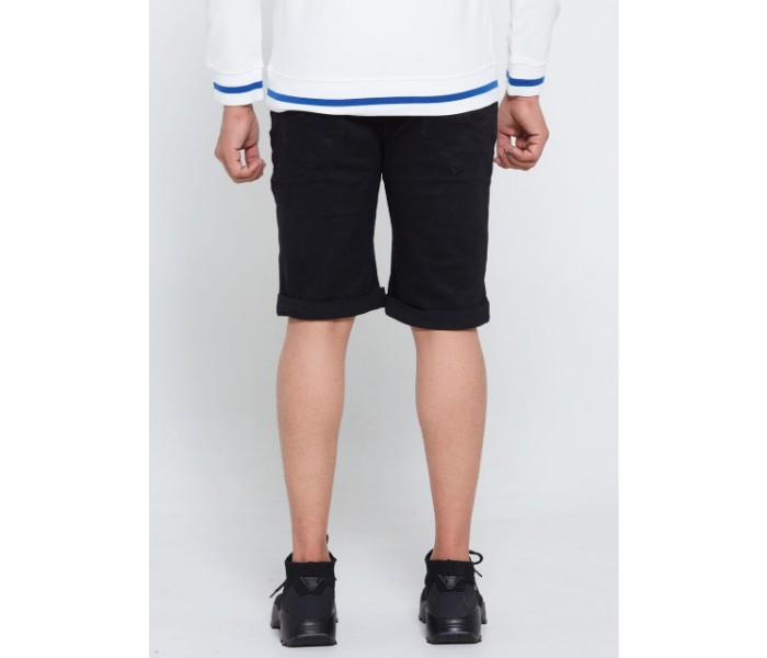 Petro OU10096 Riped Chino Shorts 36- Black - Zoom Image 2