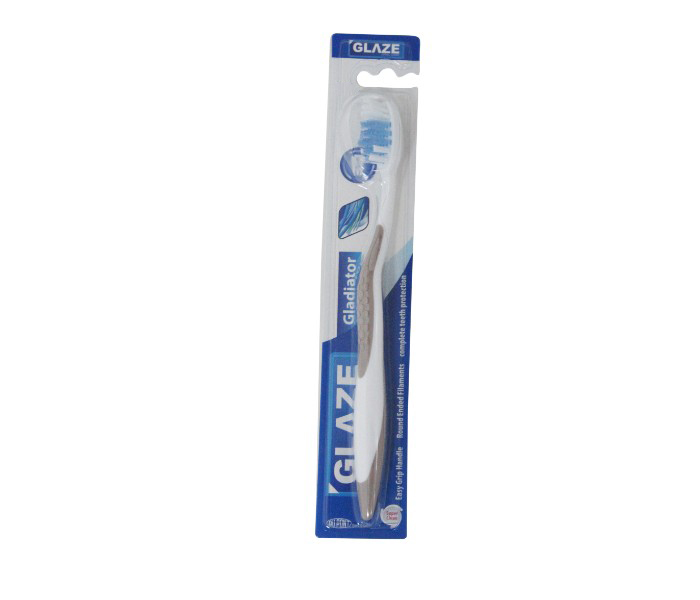 Glaze GL-233 Gladiator Soft Toothbrush Single Pack White and Grey - Zoom Image