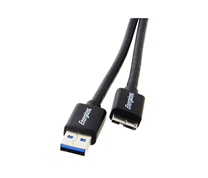 Energizer LCAEHUSY30BK2 1 Meter Hightech USB 3.0 A to Micro B USB Cable - Black - Zoom Image 1