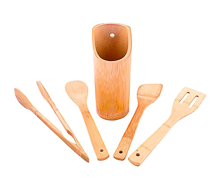 Prestige PR42601 5 Pieces Bamboo Kitchen Gadget Set - Brown - Zoom Image 2